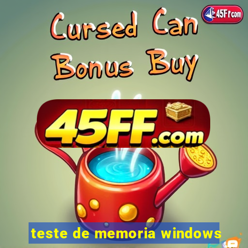 teste de memoria windows